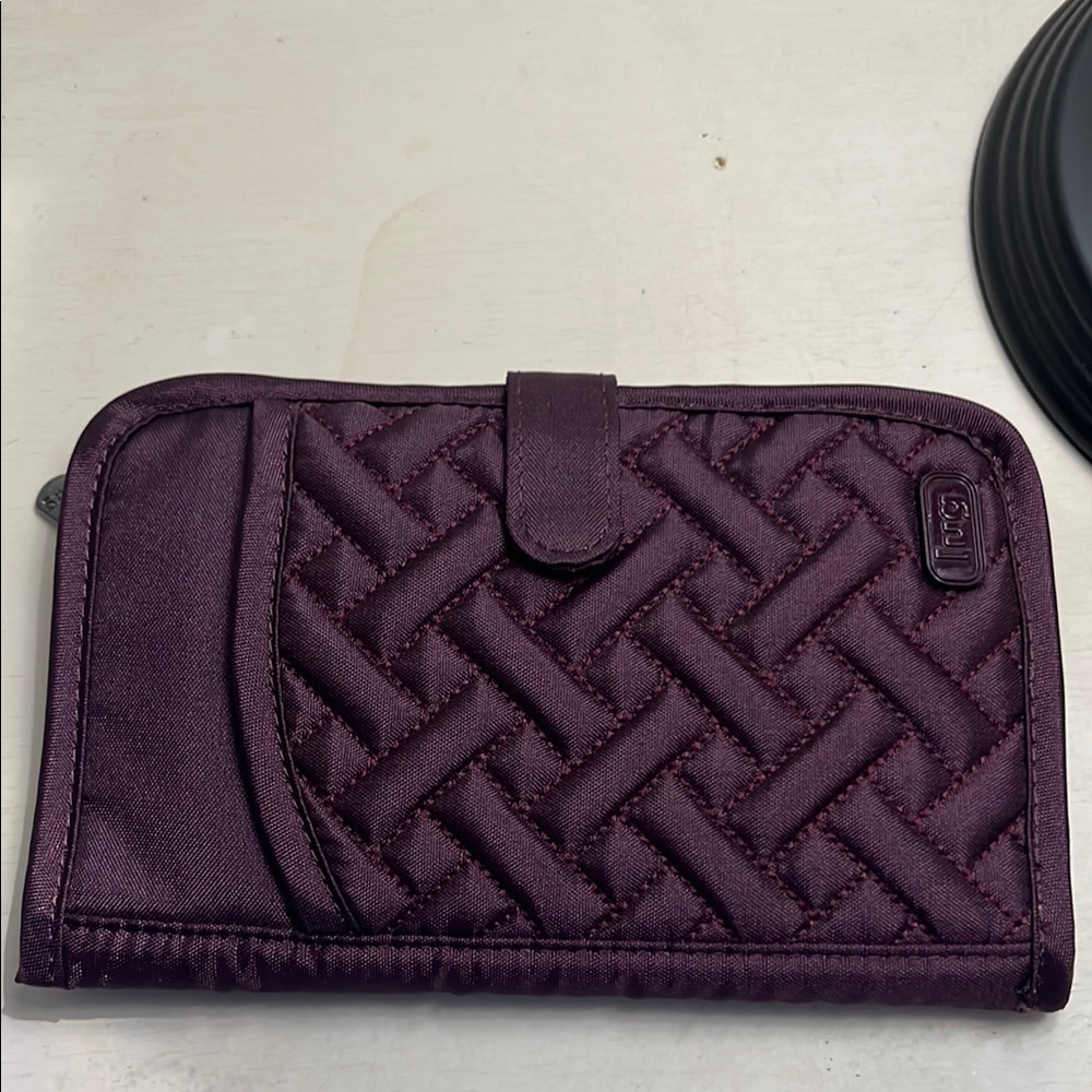 Lug Quilted Wallet in Deep Purple